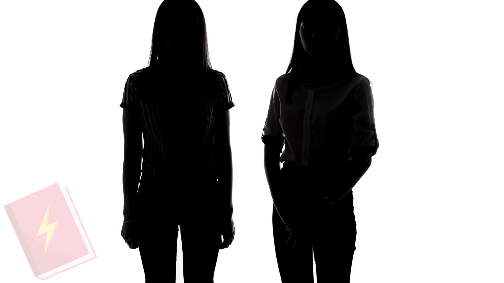 女の子二人のシルエットイメージ